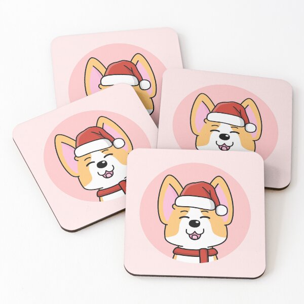 Item preview, Corgi Christmas Santa Hat Red Scarf Pack designed and sold by DimensionC169.