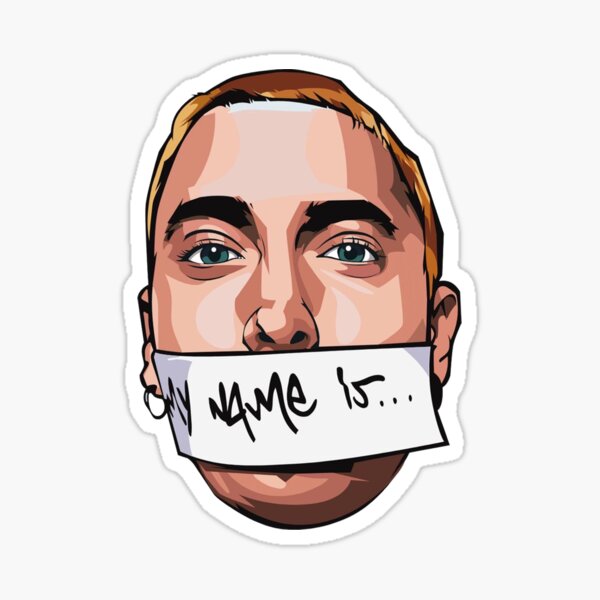 vector-art-my-name-is-slim-shady-sticker-for-sale-by-mistymontanez-redbubble