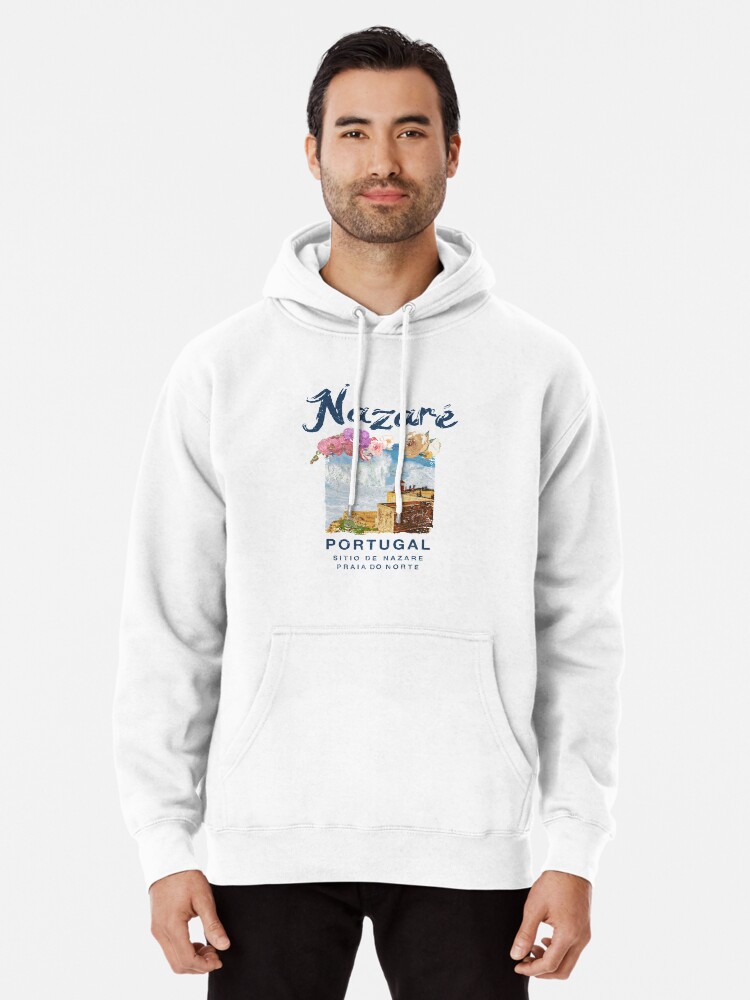 Nazare Portugal Vintage Surf Sudadera Con Capucha Con Praia Do