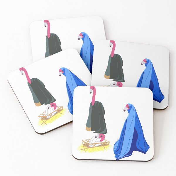 Aperçu de l'œuvre Crèche de Noël Flamingo créée et vendue par Matthew Dodd.