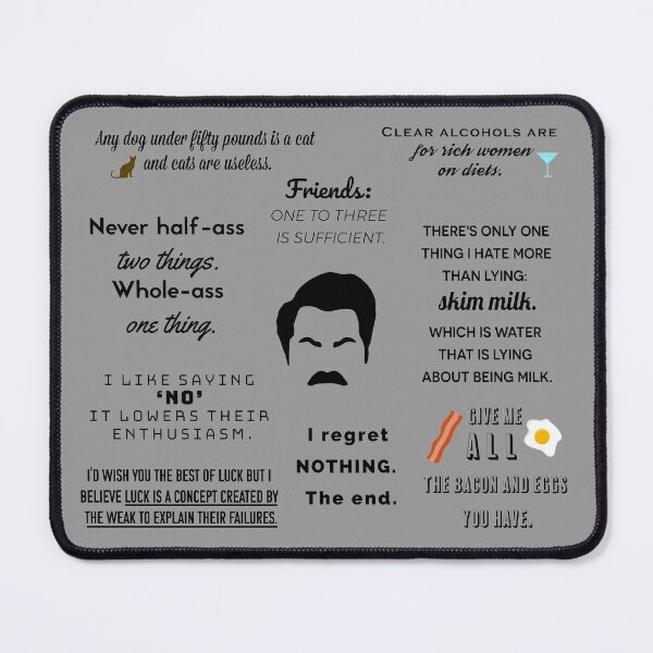Ron Swanson - Quotes Mouse Pad