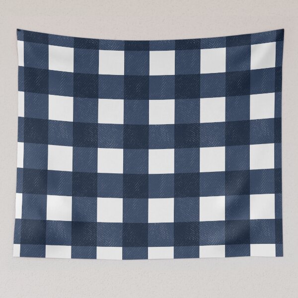 Item preview, Buffalo Check Navy and White Checkered Pattern designed and sold by Zorana Stevanovic.