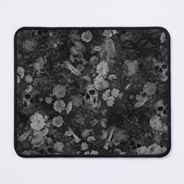 Item preview, Bones Garden - Digital Collage Pattern (Black and White Version) designed and sold by DoggoTankDesign.