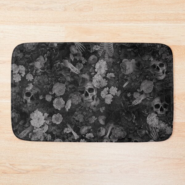 Item preview, Bones Garden - Digital Collage Pattern (Black and White Version) designed and sold by DoggoTankDesign.
