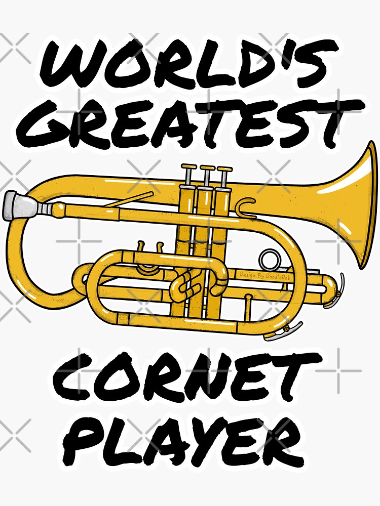 "World's Greatest Player Brass Musician Funny" Sticker for Sale by doodlerob