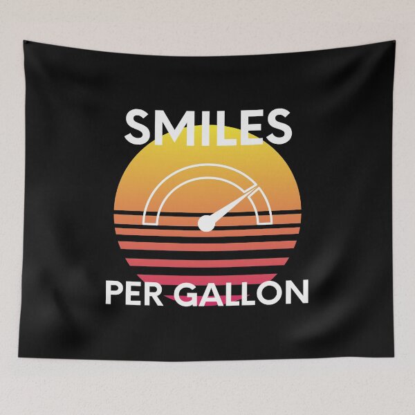 Item preview, Smiles Per Gallon V8 Poor Gas Mileage Car Enthusiast Saying designed and sold by EllConApparel.