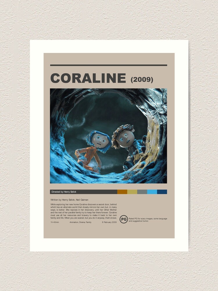 Coraline (2009) Vintage Movie Poster | Art Print