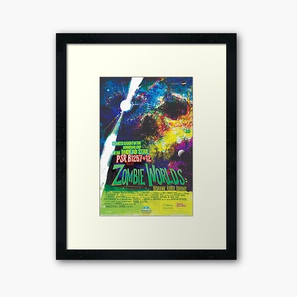 NASA's Galaxy of Horrors Presents: Zombie Worlds (8K Resolution) Framed Art Print
