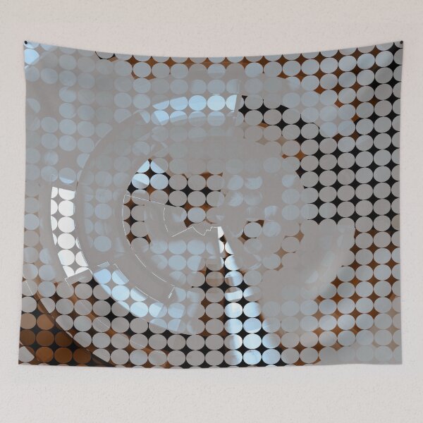 Item preview, graphic design geometric circle pattern abstract background in brown blue designed and sold by Mrvell.