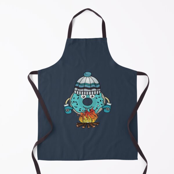 Item preview, Camper Donut warming up his hands with fire designed and sold by Donutlovers.