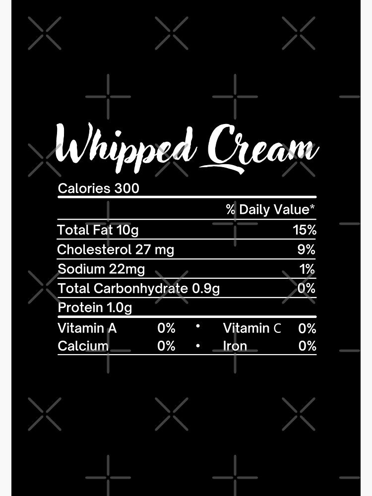 Whipped Cream Thanksgiving Nutrition Facts Funny Thanksgiving Costume Poster By Inspireshop