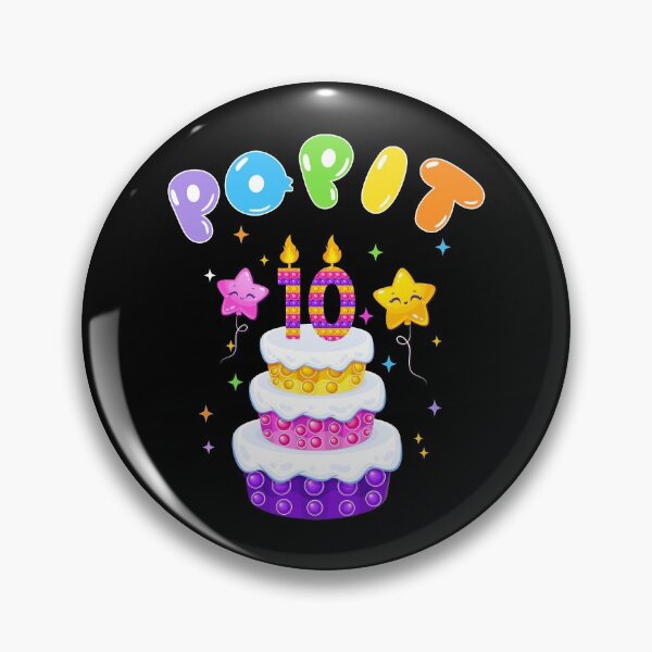 Item preview, 10th Birthday Girl and Boy Pop It, Funny Pop Fidget Toys Popping Cute colorful Kids designed and sold by Shozon.