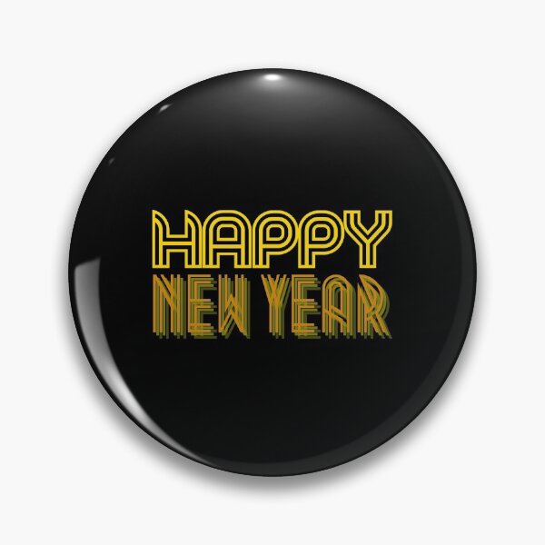 Item preview, Happy New Year Orange Neon Style Reflection designed and sold by trendingatees.