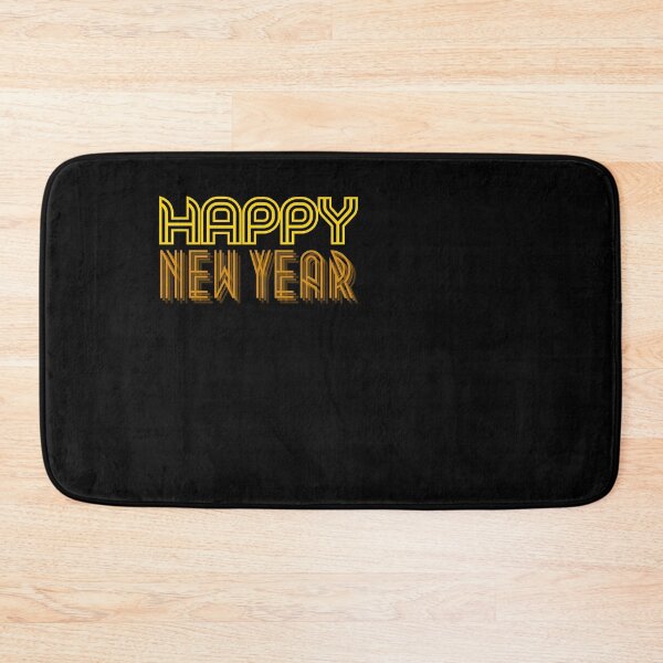 Item preview, Happy New Year Orange Neon Style Reflection designed and sold by trendingatees.