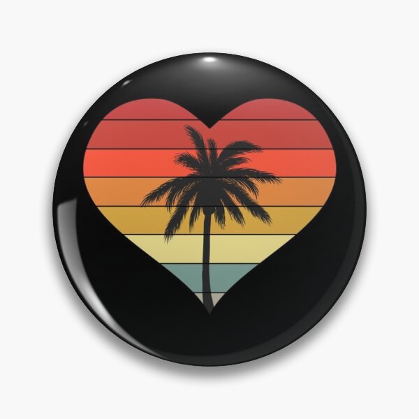 Item preview, Retro Sunset Heart Palm Tree. designed and sold by CristalleLisa.