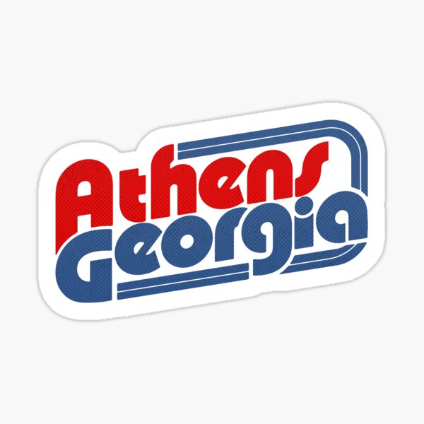 Item preview, Athens Georgia | Retro Block Logo | Blue, Red, and White designed and sold by retroready.