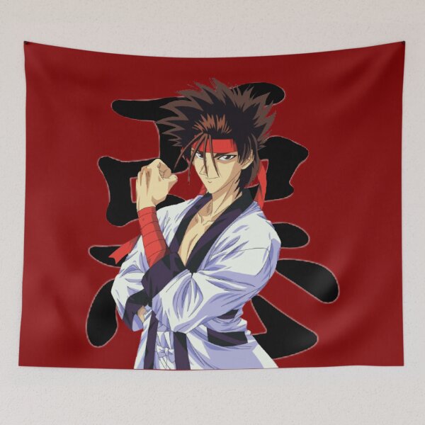 Item preview, Sanosuke from Rurouni Kenshin (Red Background) - ORIGINAL by SillyFun.redbubble.com designed and sold by SillyFun.