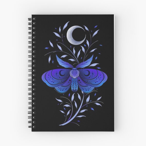 Item preview, Blue midnight moth with silver moon  designed and sold by Texdoodles.