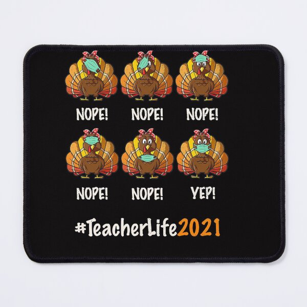 Item preview, 2021 Thanksgiving Teacher life masked Turkey day Autumn Fall designed and sold by PatrickRda.