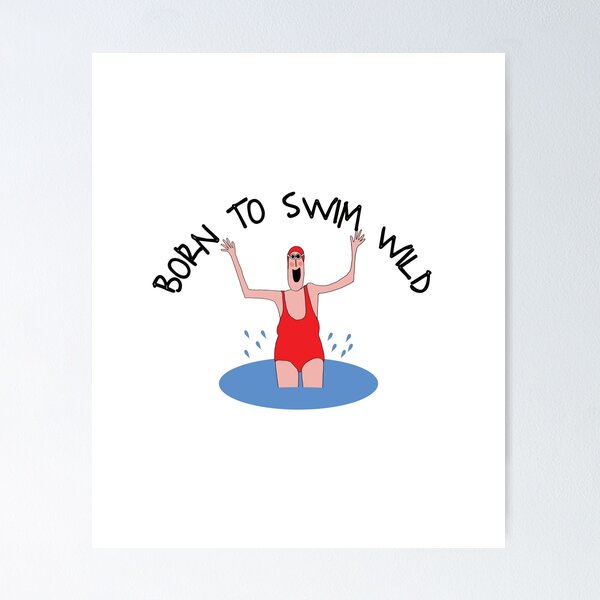 Item preview, Born To Swim Wild designed and sold by krisevansart.