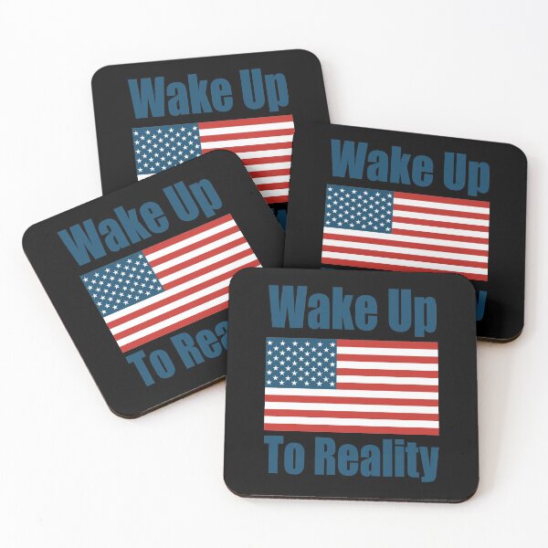 Item preview, Wake Up To Reality American Flag Design Pro Anti Republican Democrat designed and sold by Jason Gilbert.
