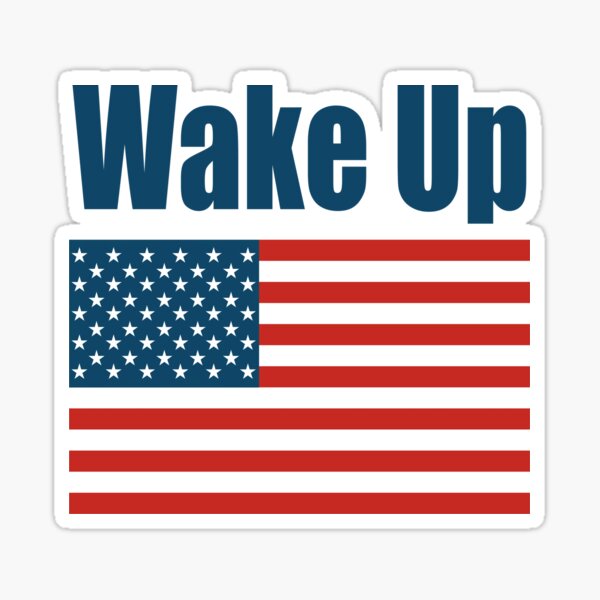 Item preview, Wake Up To Reality American Flag Design Pro Anti Republican Democrat designed and sold by Jason Gilbert.
