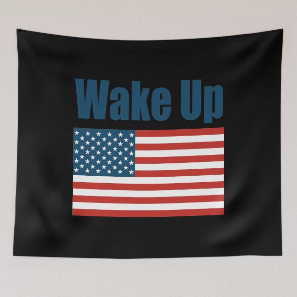 Item preview, Wake Up To Reality American Flag Design Pro Anti Republican Democrat designed and sold by Jason Gilbert.