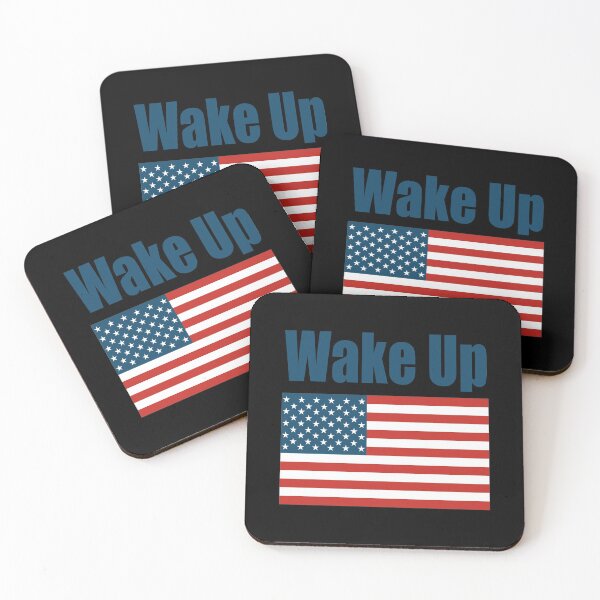 Item preview, Wake Up To Reality American Flag Design Pro Anti Republican Democrat designed and sold by Jason Gilbert.
