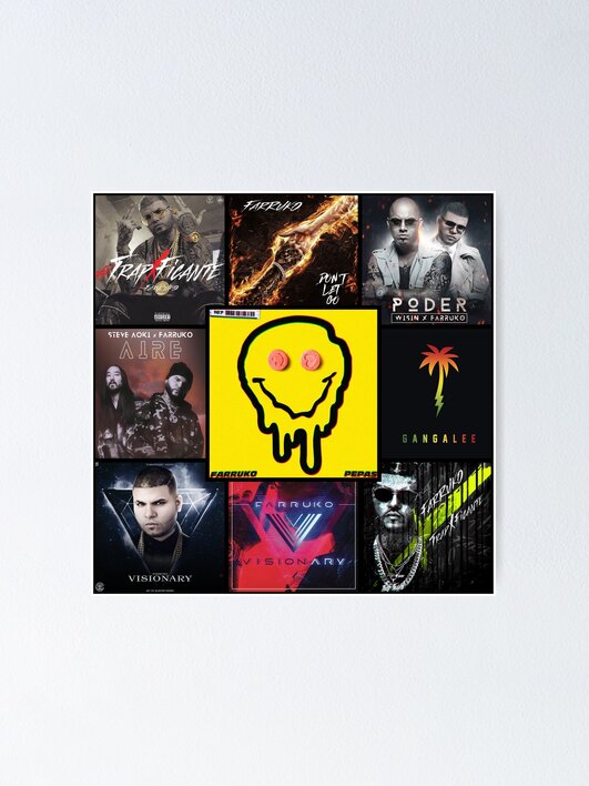 Discover Farruko Greatest Albums Vertical Poster