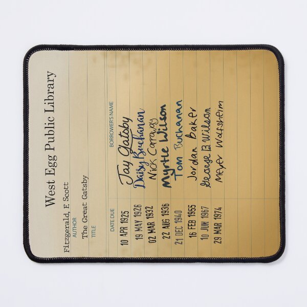Item preview, The Great Gatsby - Library Card designed and sold by mymymagic.