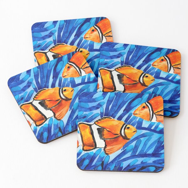 Item preview, Clown fish in watercolors, nemo fish in watercolors illlustration, fish pattern, sea life designed and sold by Ala Lopatniov.