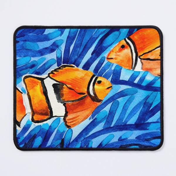Item preview, Clown fish in watercolors, nemo fish in watercolors illlustration, fish pattern, sea life designed and sold by Ala Lopatniov.