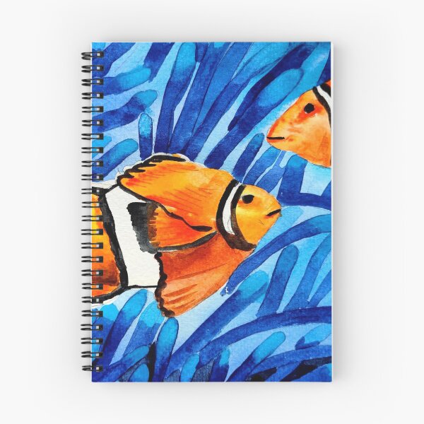 Item preview, Clown fish in watercolors, nemo fish in watercolors illlustration, fish pattern, sea life designed and sold by Ala Lopatniov.