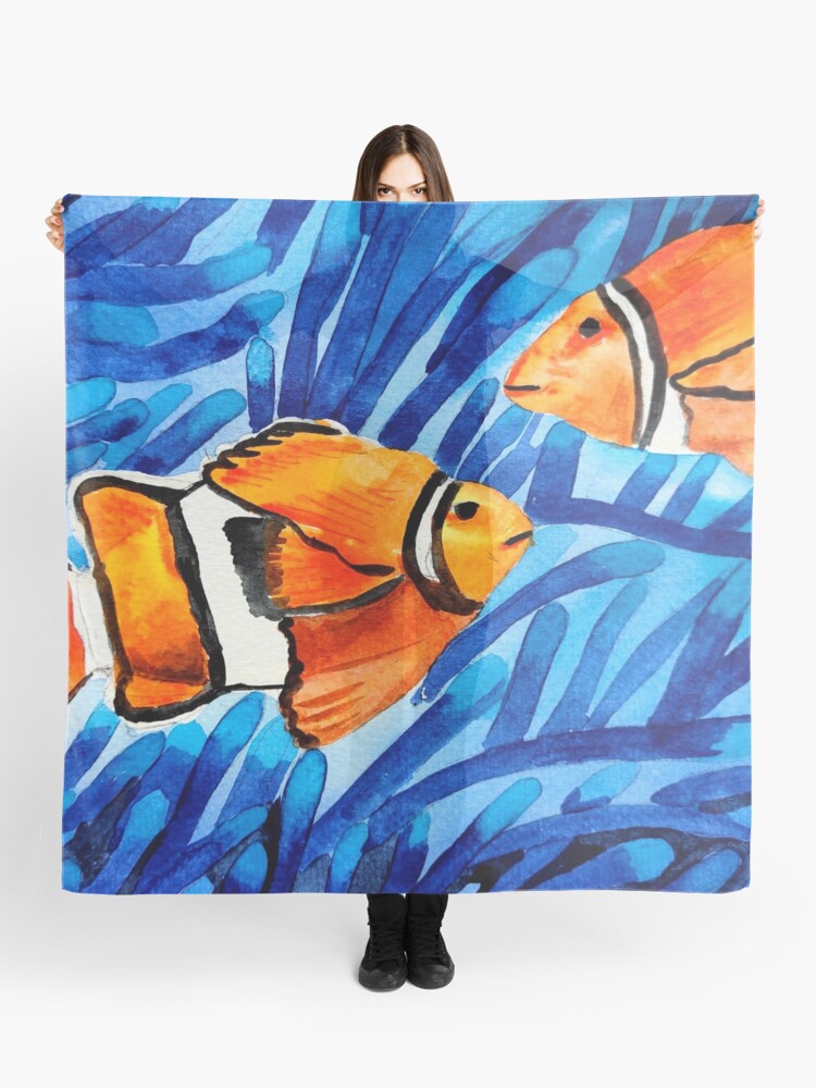 Clown Fish Flowers Painting Art Duffle Bag for Sale by getlyart