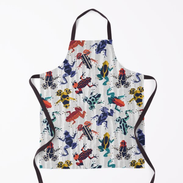 Item preview, Quirky dart frog dance // grey textured background brightly multicoloured poison amphibians designed and sold by SelmaCardoso.