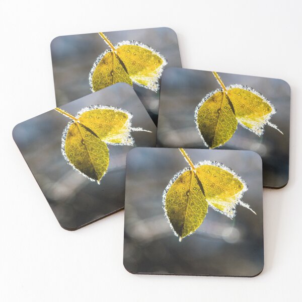 Item preview, Macros image of a frosted leaf. designed and sold by CanadianWild418.