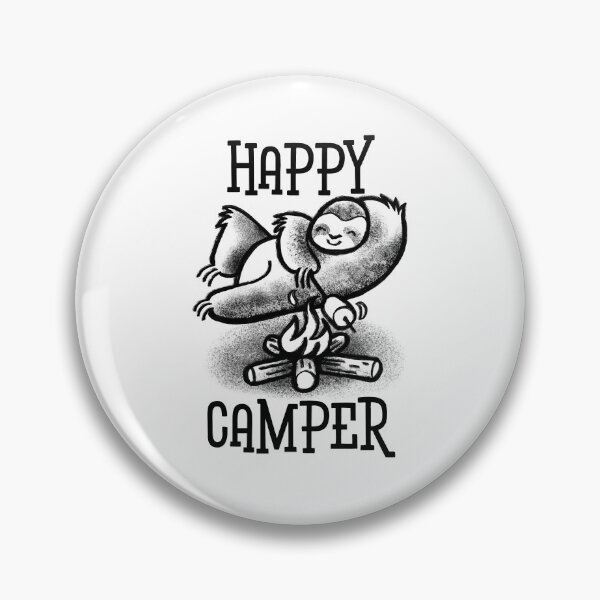 Artikelvorschau, Happy Camper Funny Sloth Campfire Drawing entworfen und verkauft von HalpinDesign.