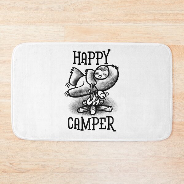 Artikelvorschau, Happy Camper Funny Sloth Campfire Drawing entworfen und verkauft von HalpinDesign.