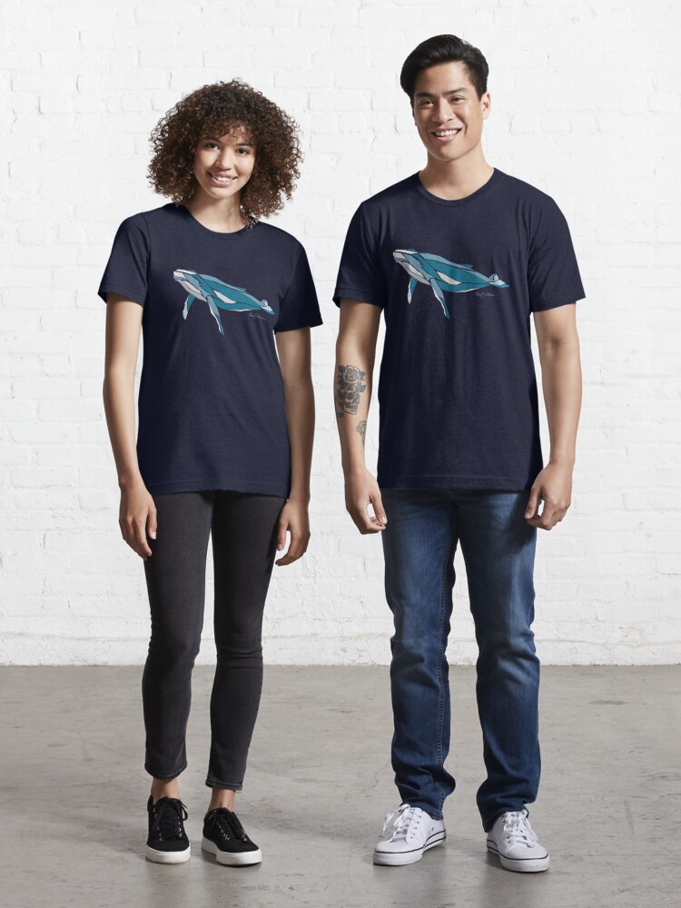 Essential T-Shirt, Tropical Fish -  humpback whales in ocean menagerie designed and sold by petloverswag