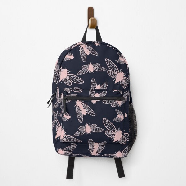 Item preview, Cicadas in blush pink and navy blue designed and sold by CarolFreire.