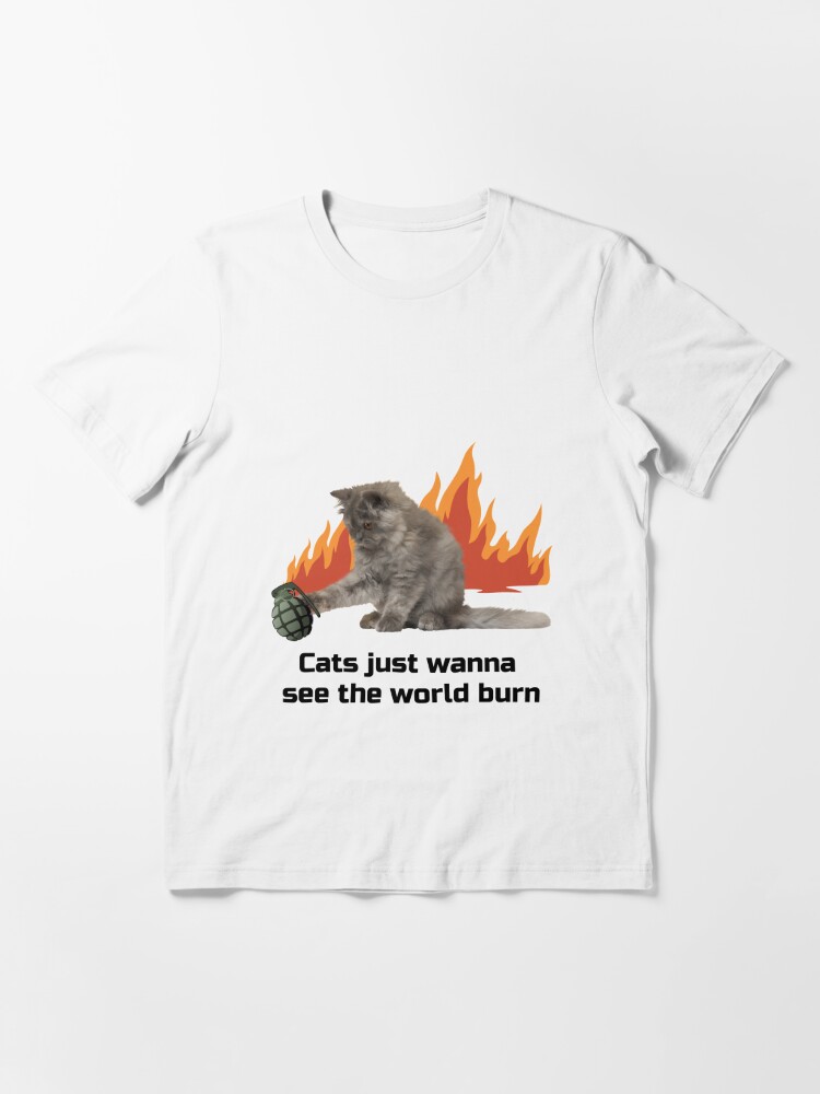 cat throwing grenade shirt