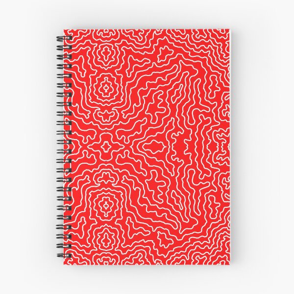Item preview, Red and White Squiggle Mirror Lines Non-Repeating Pattern designed and sold by Nicolette Olivier.