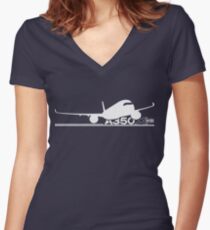 Camiseta entallada de cuello en V A350 XWB