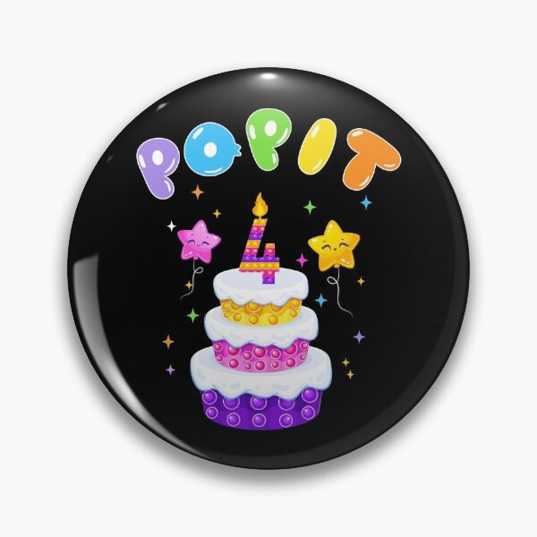 Item preview, 4th Birthday Girl and Boy Pop It, Funny Pop Fidget Toys Popping Cute colorful Kids designed and sold by Shozon.