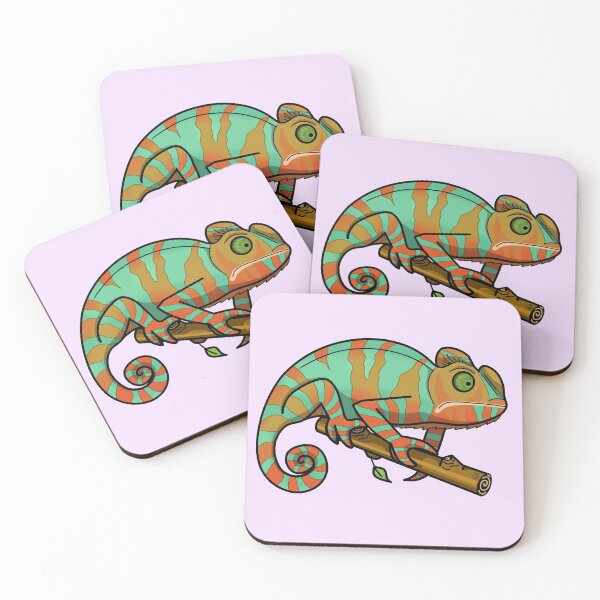 Item preview, Blue and orange chameleon designed and sold by mh-art-.