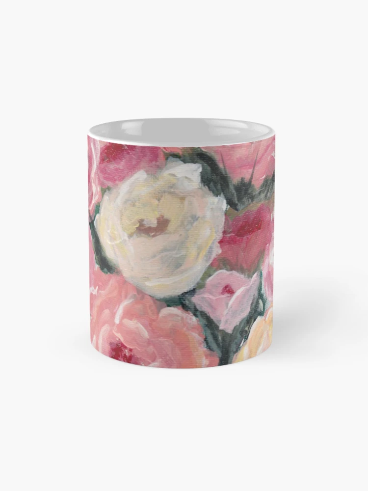 Thumbnail 4 of 6, Coffee Mug, Salmon Roses designed and sold by Shelly Moore.