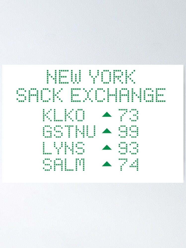 NY Jets - NY Sack Exchange Stands On Pro-Keds - Joe Klecko, Marty Lyons,  Abdul Salaam, Mark Gastineau, Original Vintage Poster