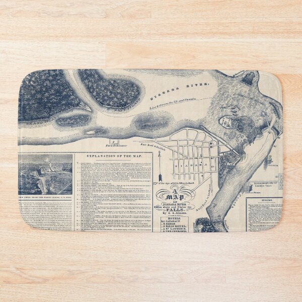 Item preview, 1849 Vintage Map of Niagara Falls And River designed and sold by Gin  Neko.