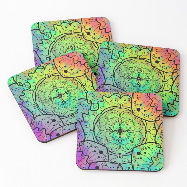 Item preview, Patrón de teñido anudado Boho Colorful Mandala Florals designed and sold by cutecrazytshirt.
