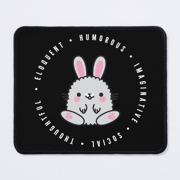 Item preview, cute chinese zodiac | rabbit | personality traits | eloquent, humorous, imaginative, social, thoughtful designed and sold by cocoCabot.